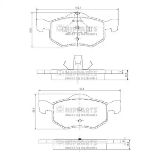 накладки NIPPARTS J3603057