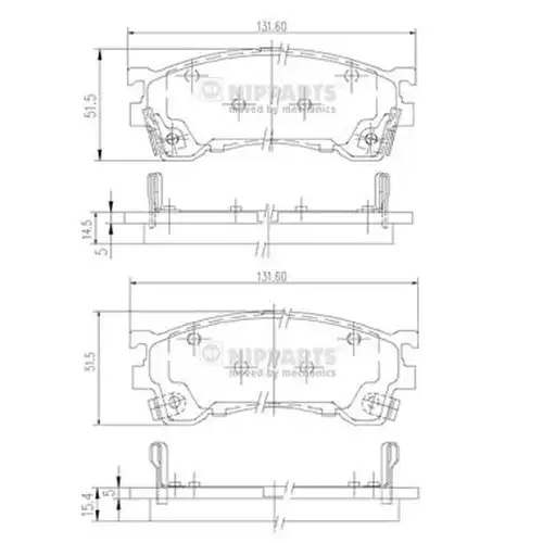 накладки NIPPARTS J3603061