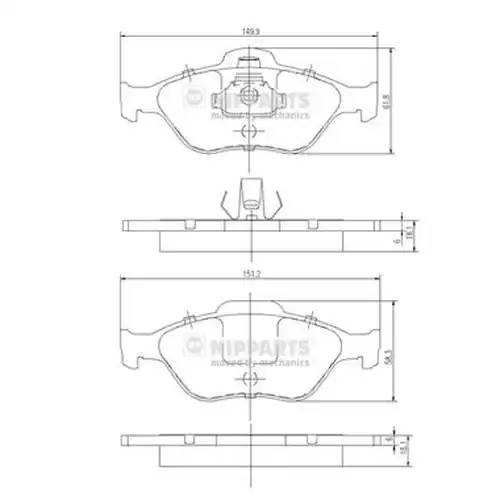 накладки NIPPARTS J3603065