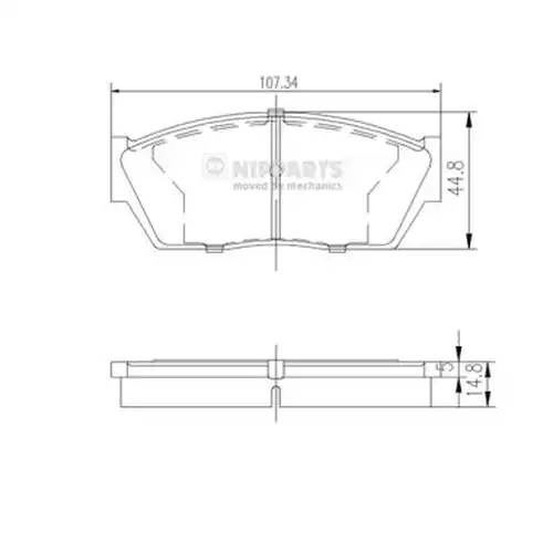 накладки NIPPARTS J3604013