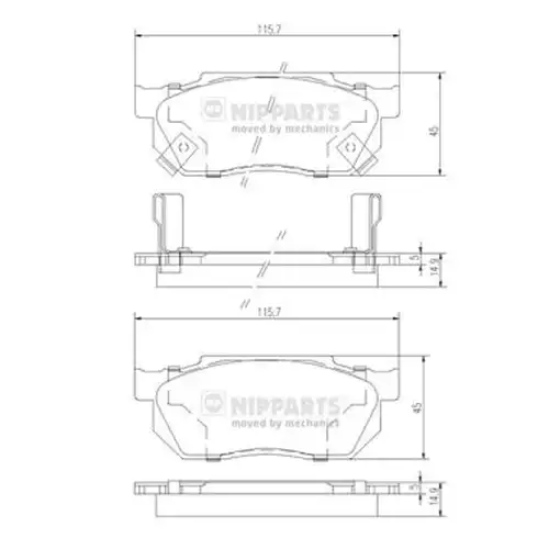 накладки NIPPARTS J3604019