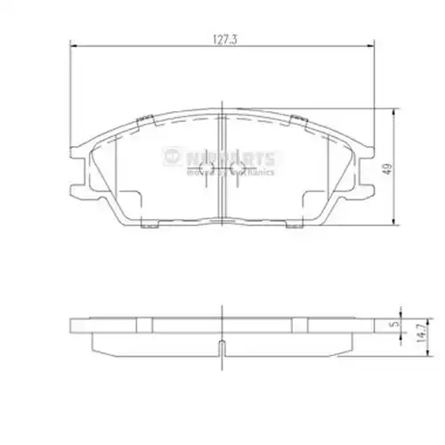 накладки NIPPARTS J3604020