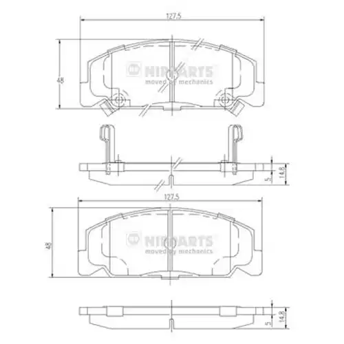 накладки NIPPARTS J3604027