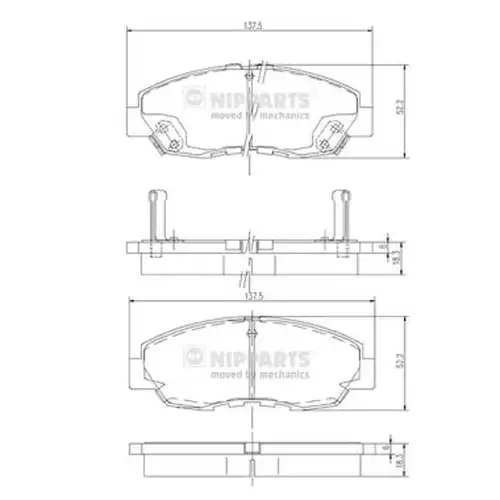 накладки NIPPARTS J3604030