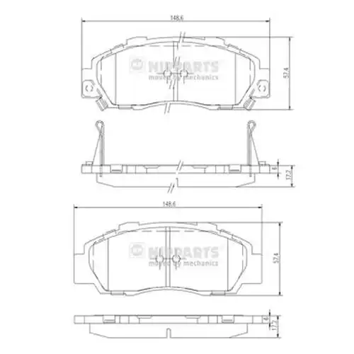 накладки NIPPARTS J3604032