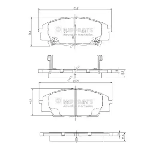 накладки NIPPARTS J3604055