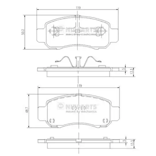 накладки NIPPARTS J3604062