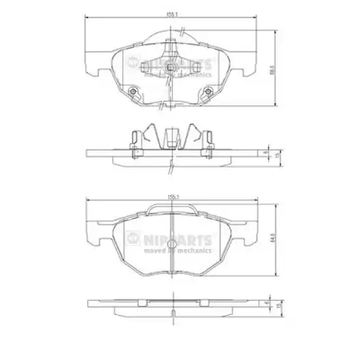 накладки NIPPARTS J3604064