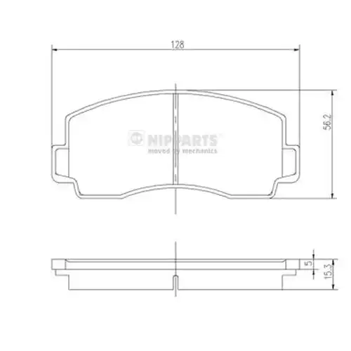 накладки NIPPARTS J3605002