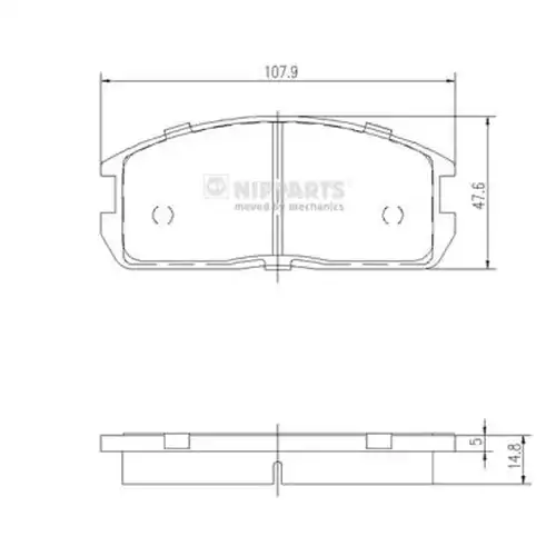 накладки NIPPARTS J3605024