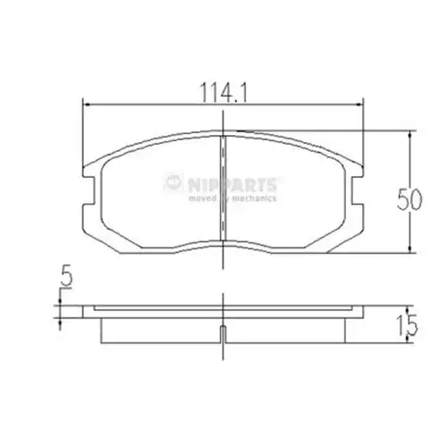 накладки NIPPARTS J3605032