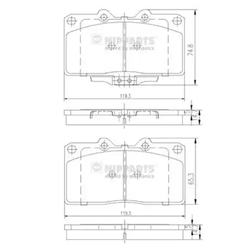 накладки NIPPARTS J3605033