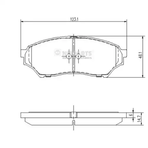 накладки NIPPARTS J3605040