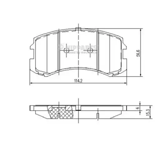 накладки NIPPARTS J3605048