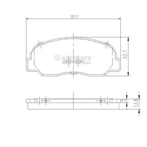 накладки NIPPARTS J3606001