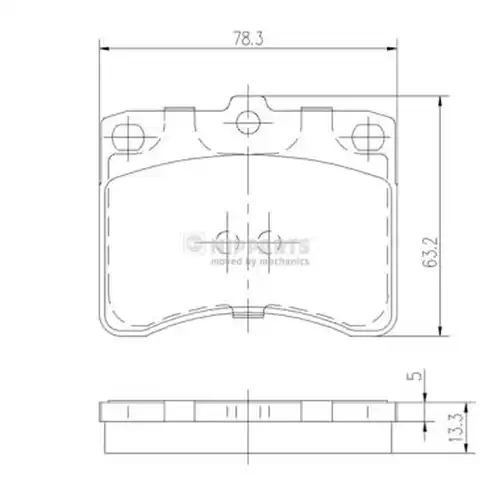 накладки NIPPARTS J3606005