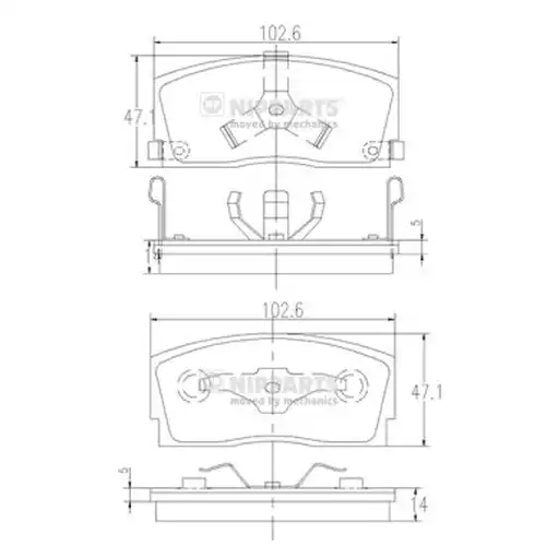 накладки NIPPARTS J3606006