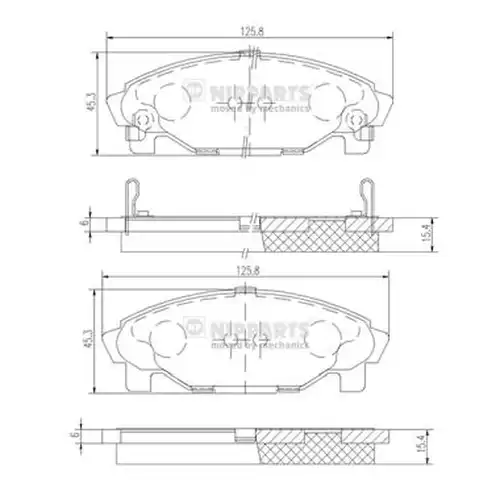 накладки NIPPARTS J3606011