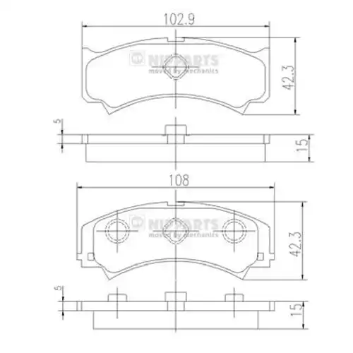 накладки NIPPARTS J3606014