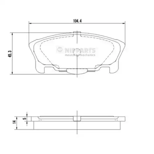 накладки NIPPARTS J3606016