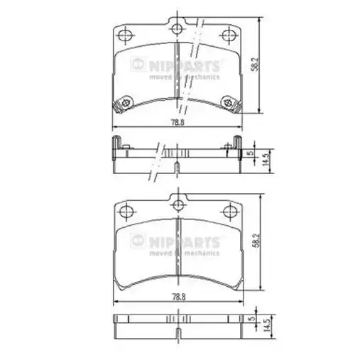 накладки NIPPARTS J3606020