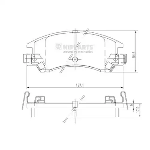 накладки NIPPARTS J3607003