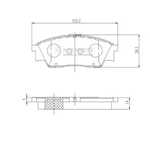 накладки NIPPARTS J3607004