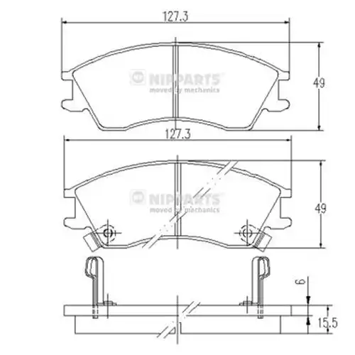 накладки NIPPARTS J3607006