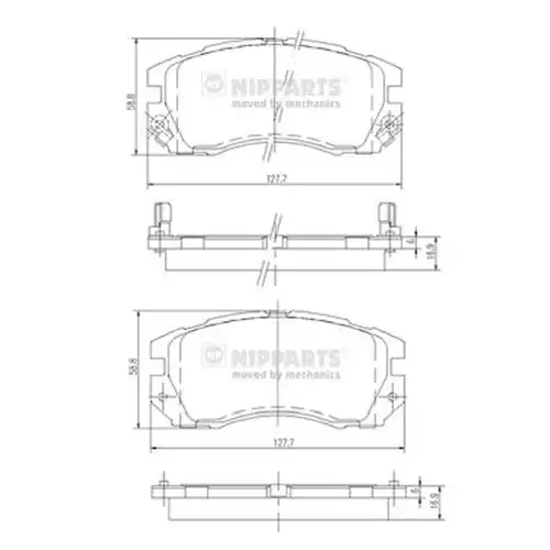 накладки NIPPARTS J3607009