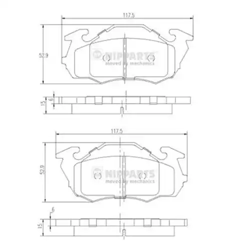 накладки NIPPARTS J3607010