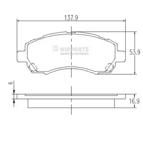 накладки NIPPARTS J3607012