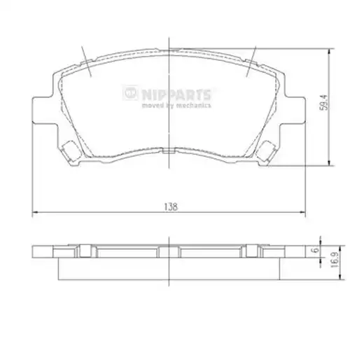 накладки NIPPARTS J3607013