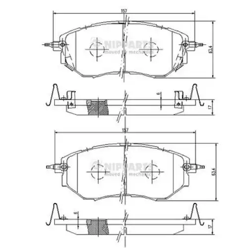 накладки NIPPARTS J3607019