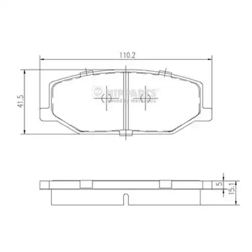 накладки NIPPARTS J3608003