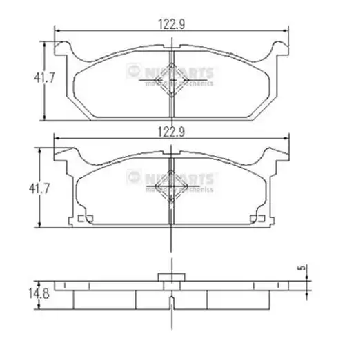 накладки NIPPARTS J3608004