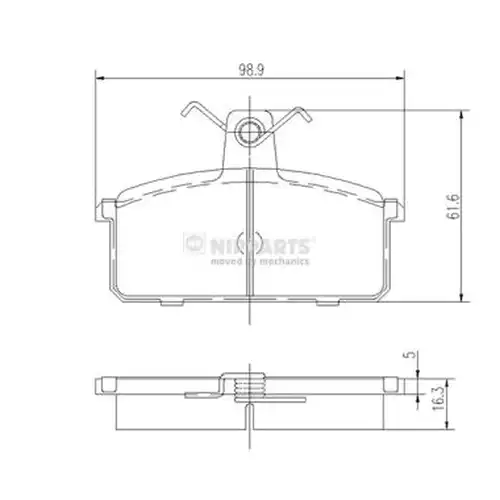 накладки NIPPARTS J3608008