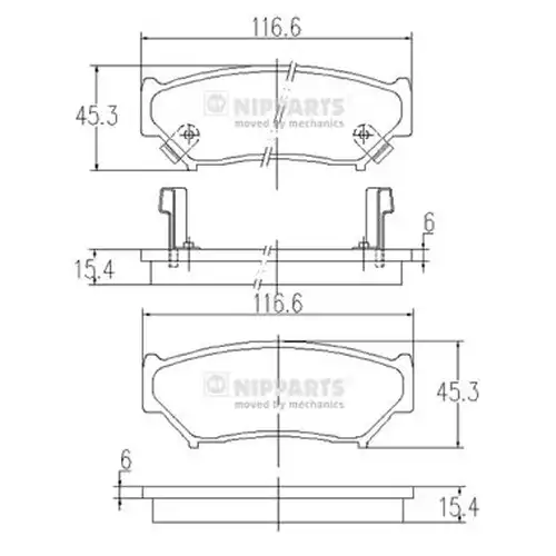 накладки NIPPARTS J3608009