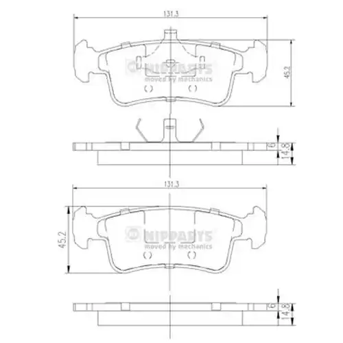 накладки NIPPARTS J3608014