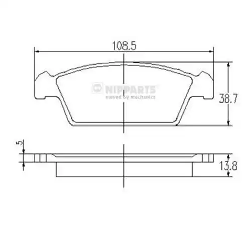 накладки NIPPARTS J3608015