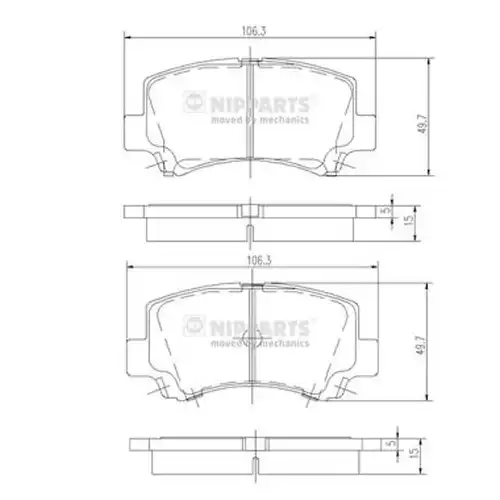 накладки NIPPARTS J3608018