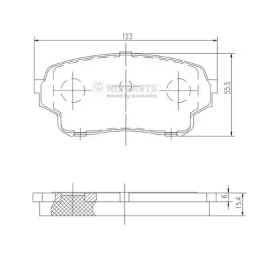 накладки NIPPARTS J3608027