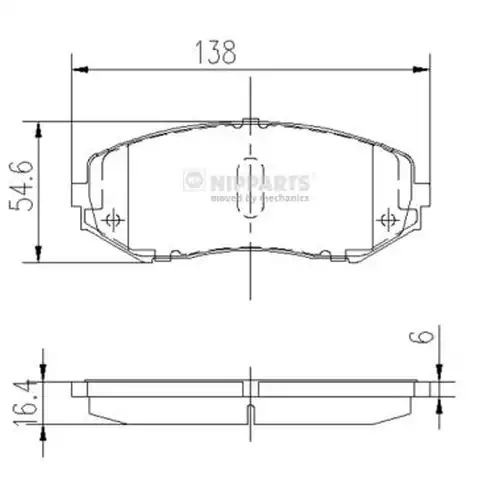 накладки NIPPARTS J3608029