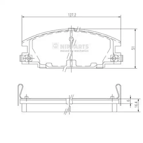 накладки NIPPARTS J3609004