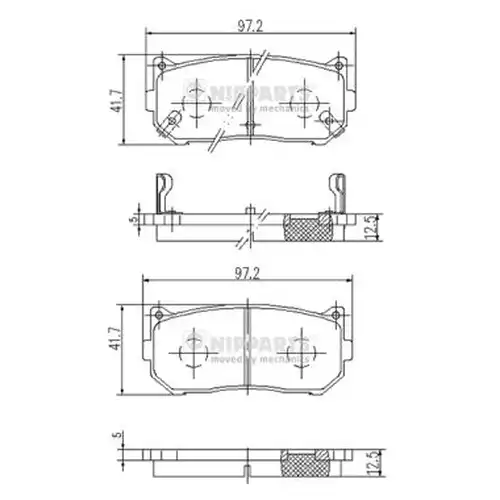 накладки NIPPARTS J3610301