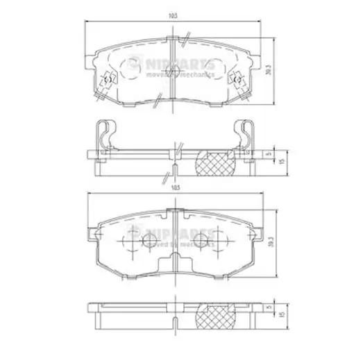 накладки NIPPARTS J3610302