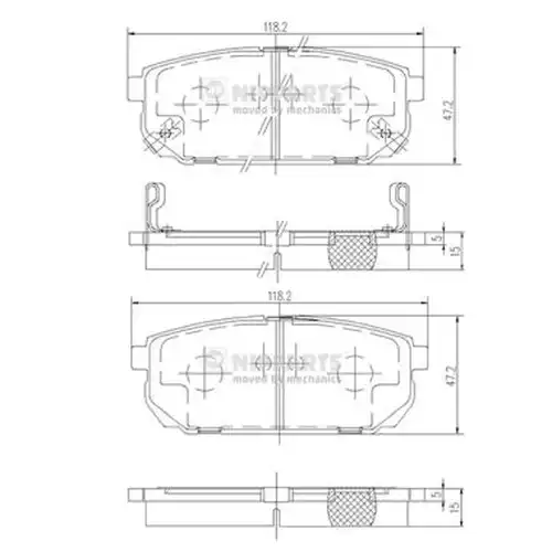 накладки NIPPARTS J3610305