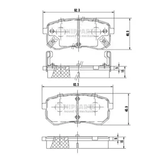 накладки NIPPARTS J3610307