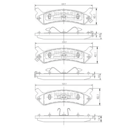 накладки NIPPARTS J3610501