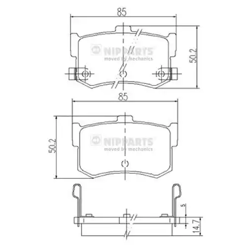 накладки NIPPARTS J3610502