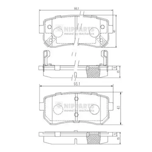 накладки NIPPARTS J3610512